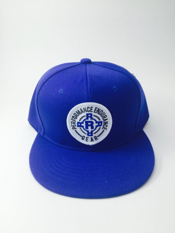 Snapback Hat royal blue with white PEG logo