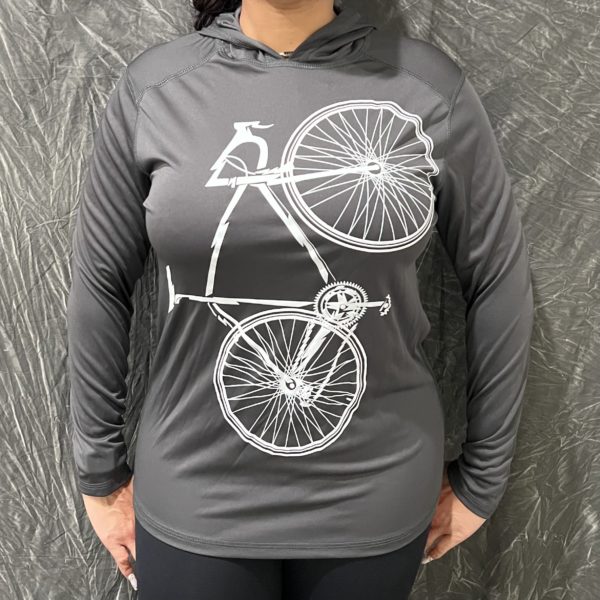 Unisex Hoodie Big Bicycle Design Long Sleeve UPF 50 T - Shirt