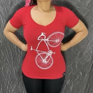 Women's Big Bicycle V- Neck
